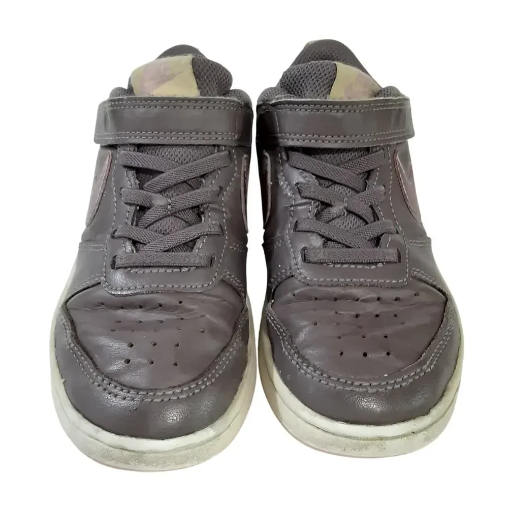 Nike Court Borough 2 Low Top Leather Sneakers Violet Purple Girls 13 Basketball